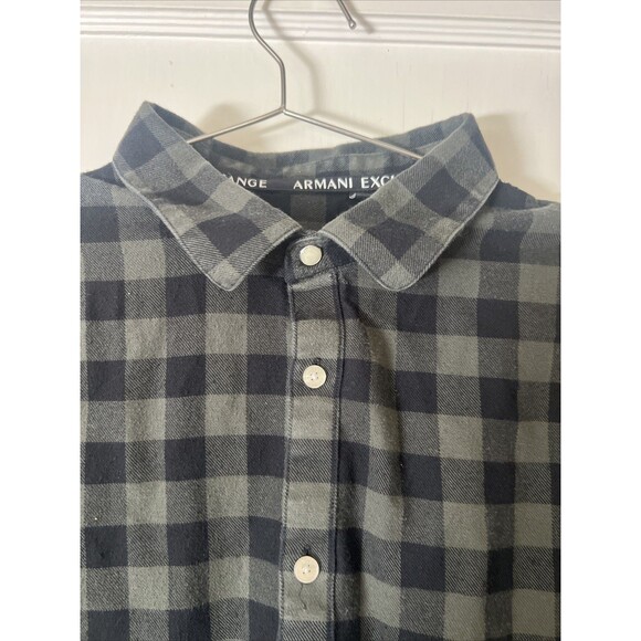 Armani Exchange Men's Plaid Flannel Long Sleeve Button Down Shirt Sz XXL/TTG - Picture 6 of 11